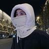 Winter Down Cotton Balaclava Ski Mask Warm 3-in-1 Beanies Cap Dustproof Windproof Pullover Cap Outdoor Skullies & Beanies