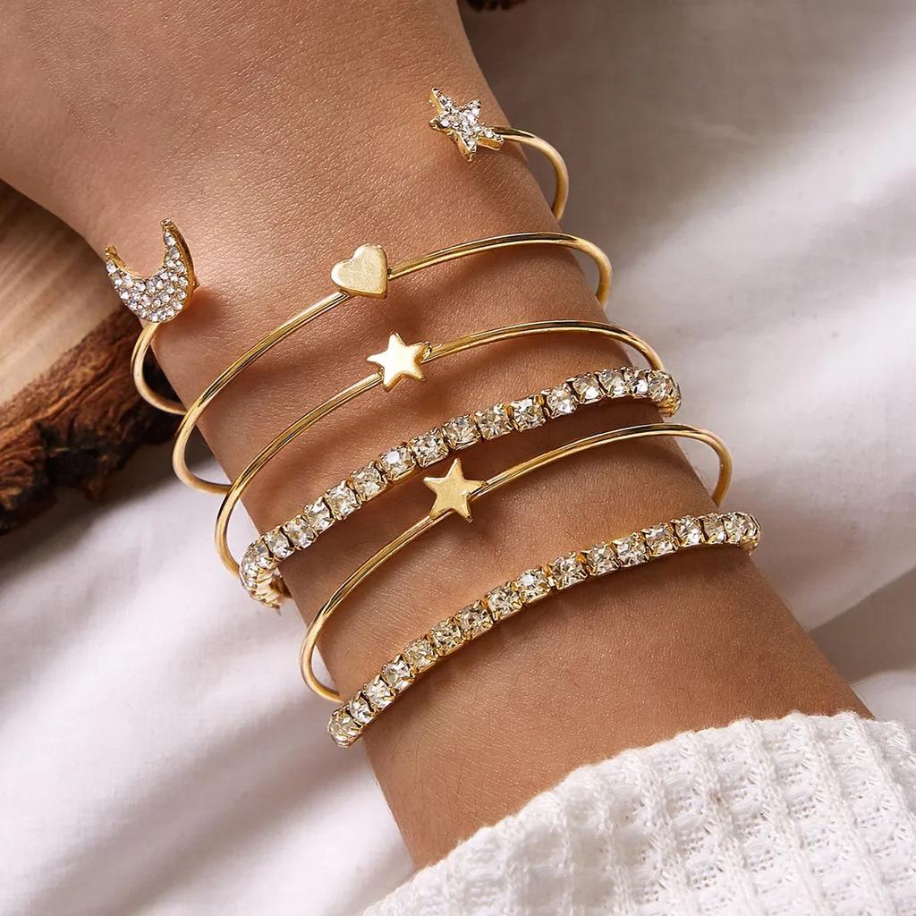 New Unique Design Punk Tie A Knot Originality Simple Couple Bracelets Set Bestie Bracelets Charm Valentine's Day Paty Gift Sets