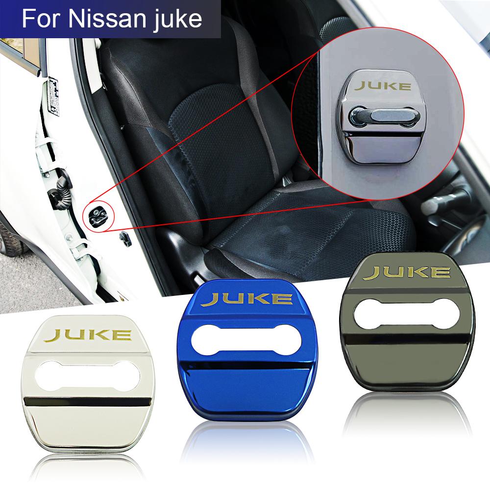 

4pcs 3D Stainless steel car door locks button for nissan juke juke-r Car
