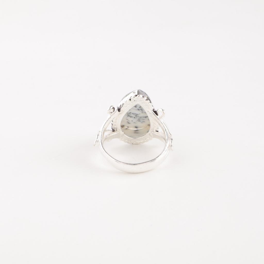 Dendrite Opal Gemstone 925 Solid Silver Jewelry Handmade Women Fashionable Ring RR-57-31