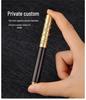 Retro Brass & Sandalwood Pocket Fountain Pen Set – Signature Calligraphy and Business Office Gift.