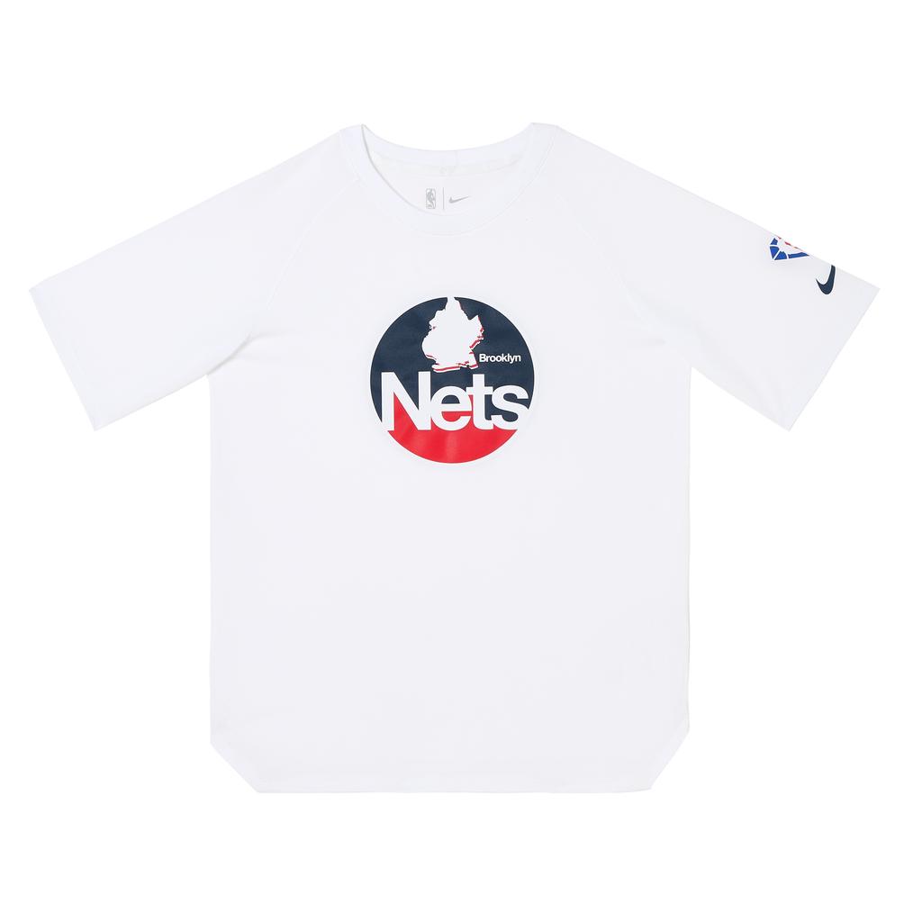 Nike Quick-Dry T-Shirt NBA 75th Anniversary Edition Brooklyn Nets Basketball Pullover Short Sleeve Youth Kids Tops 3Z2B7HC2R-NYN