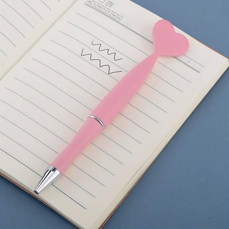 Pink Heart-Shaped Rotary Ballpoint Pens, Suitable for School Office Supplies, Wedding Signatures, Thanksgiving and Halloween,
