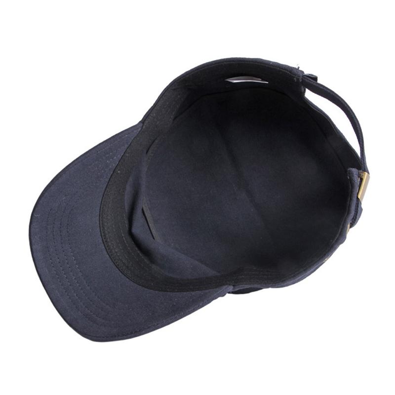 Casual Flat Top Army Caps For Men High Quality Cotton Military Hats Women Solid Black Sun Hat Five-Pointed Star Decoration Visor