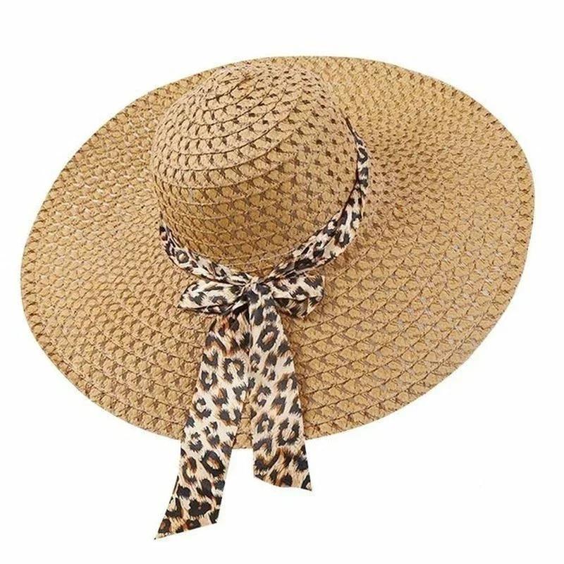 Fashion Gifts Women Summer Hat Wide Brim Straw Cap New Korean Version Bow Grass Caps Sun Protection Beach Accessories Gifts