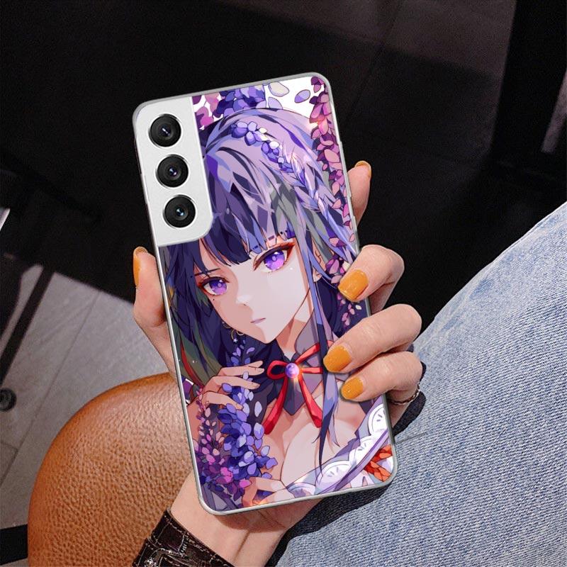 Genshin Impact Raiden Shogun Baal Phone Case For Samsung Galaxy S24 S25 Edge S26 Ultra S23 S22 S21 Plus S20 FE + Personalized Pr