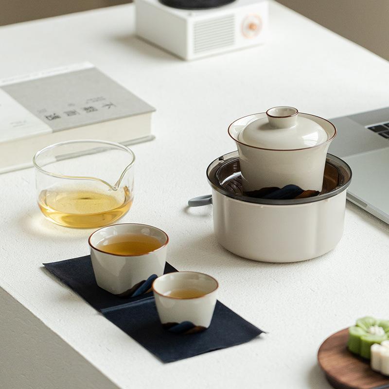 

Горы и реки легкий стакан Куайкэ дорожный чайный набор портативный для кемпинга на открытом воздухе чаша для заваривания чая стакан Куайкэ