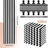 10 Pcs Striped Plastic Table Runner 14 X 108 Inch Black and White Disposable Table Runner for Birthday Parties Wedding Decorations Baby Shower Racing