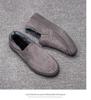 Men's Winter Fleece-Lined Canvas Loafers - Slip-On, Warm Casual Shoes