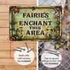 Fairy Garden Metal Wall Art Vintage Enchanted Fantasy Decor