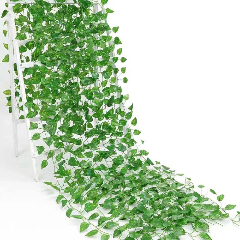 12PCS Artificial Ivy Garland Green Color Green Leaf Vine Fake Plant Creeper Garden Decor