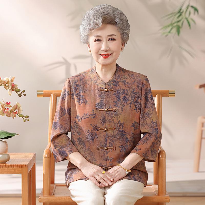 

Chinese-Style Summer Tops for Women in Their 70s and 80s 5XL [145-160 lbs]