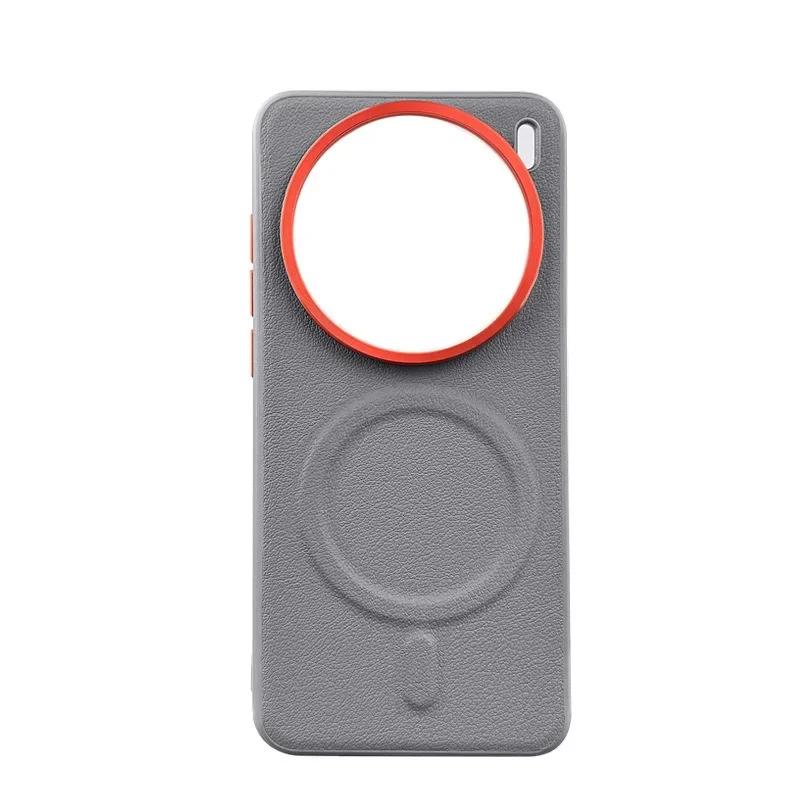 

For Vivo X200 Ultra Magnetic Leather Phone Case for Vivo X300 Pro X200Pro Mini X100s Metal Large Hole Independent Button Cover for ViVo X100Ultra
