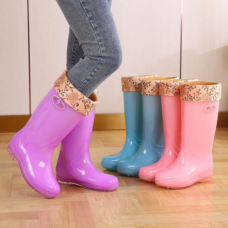 Gelee transparente Regenstiefel Wasserstiefel Regenschuhe Damen Sommer Regentage Arbeit schnelltrocknende Gummischuhe abriebfest Küche hoch wasserdicht s