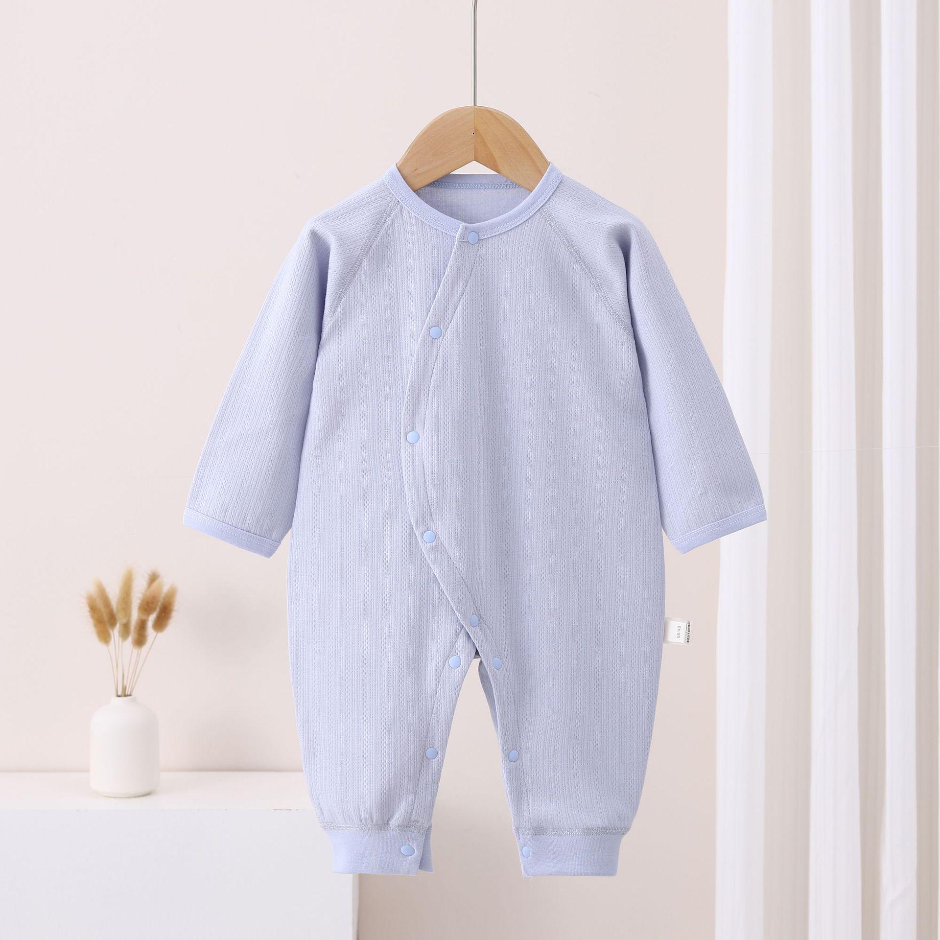

All-Season Jacquard Cotton Wool Bodysuit for Baby Boys & Girls – One-Piece Romper with Shoulder Opening 66 cm