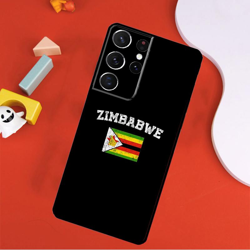 Zimbabwe Flag Phone Case For Samsung Galaxy S25 Ultra S24 Ultra S9 S10 S20 S21 S22 S24 Plus S23 FE Cover