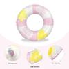Eco-friendly Retro Flower Inflatable Swimming Ring - Thickened Beginner Pool Float for Summer Outdoor Water Play