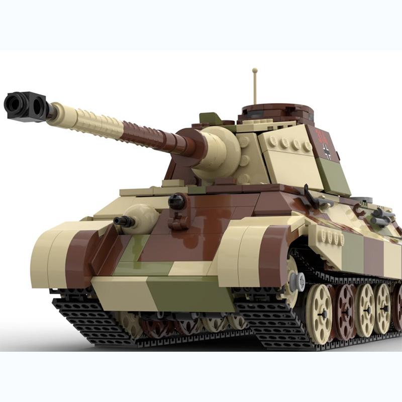 Building Block Compatible With 68284 Tiger Ii Tank, Heavy Tank Model Building Block Assembly Puzzle