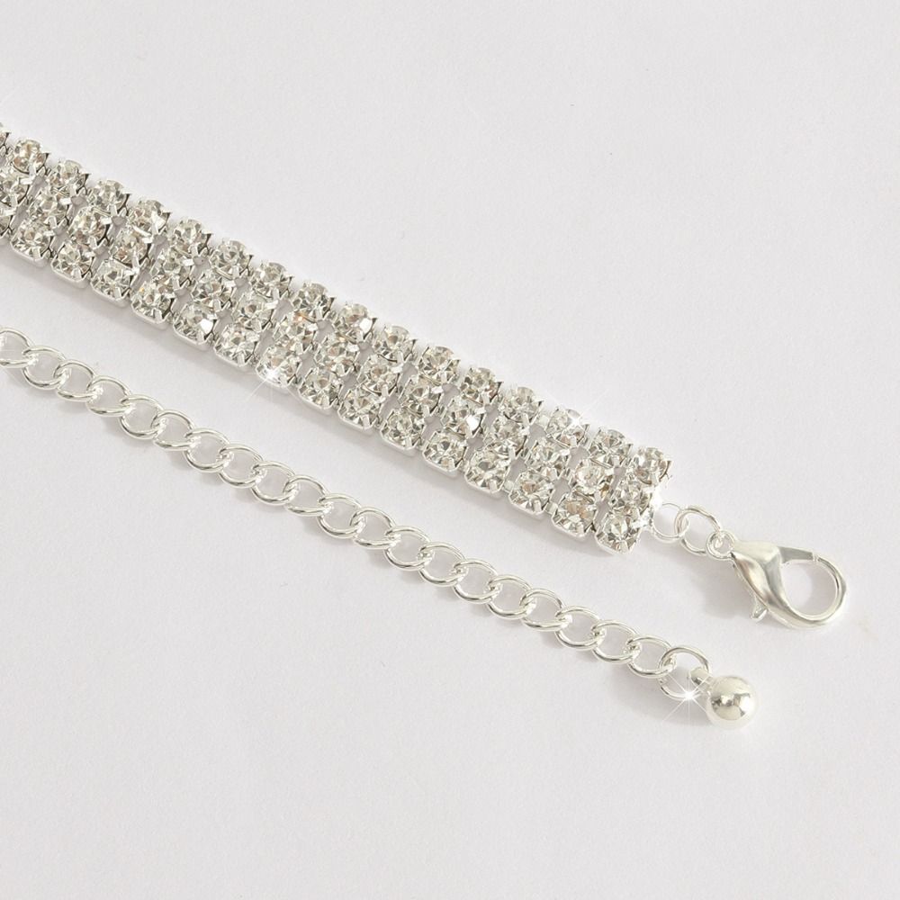 Adjustable Rhinestone Waistband 3 Rows Crystal Waist Chain Zircon Inlaid Waist Belt Performance
