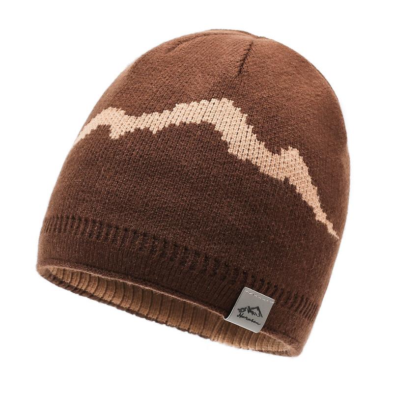 

Осенне-зимняя вязаная шапка, шерстяная шапка, мужская шапка большого размера, теплая шапка, шерстяная шапка кофейный