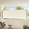 Vidaxl Wysuwana Markiza Boczna Na Taras, 117 X 600 Cm, Kremowa