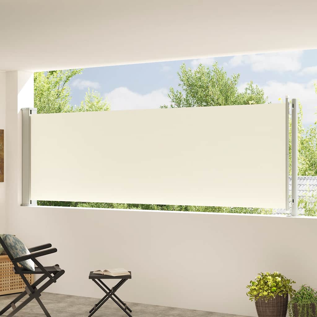 Vidaxl Wysuwana Markiza Boczna Na Taras, 117 X 600 Cm, Kremowa