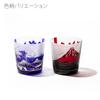 [Official Taiburo Studio] Edo Glass Red Mt. Fuji and Cherry Blossoms Free Cup (Red) TB022-204R Gift Boxed, Made in Japan