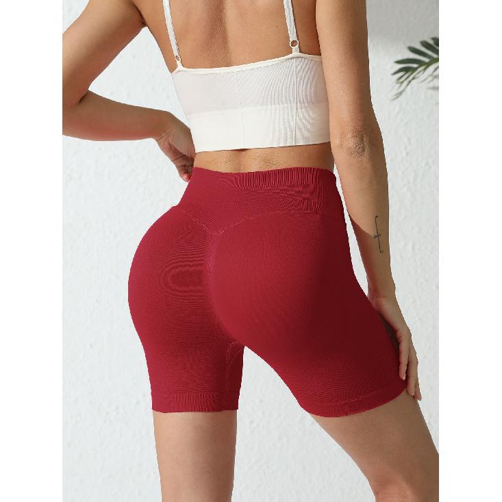 New Seamless Waist Shorts, Breathable Outdoor Sports And Fitness Pants, Hip Lifting Tight Yoga Pants, Peach Hip Compression Pants For Women