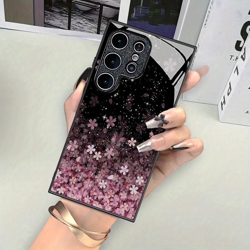 Fashion Sakura Glass Phone Case Suitable for Samsung for Galaxy S26 S25 S24 S23 S22 S20 FE Ultra Plus 5G Anti Drop