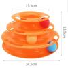 2/1pcsPet Cat Toy Three-layer Ball Cat Turntable Cat Interactive Educational Track Toy Cat Space Tower Play Plate
