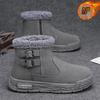 M Winter velvet cotton shoes outdoor fashion snow boots men's shoes, black, gray