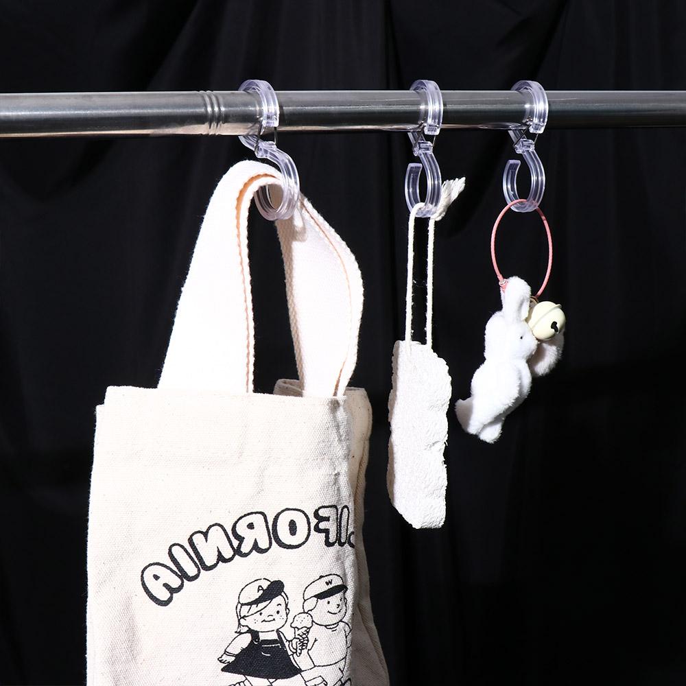 Plastic Closet Hook Transparent Storage Organizer Durable Storage Hook  Kitchen