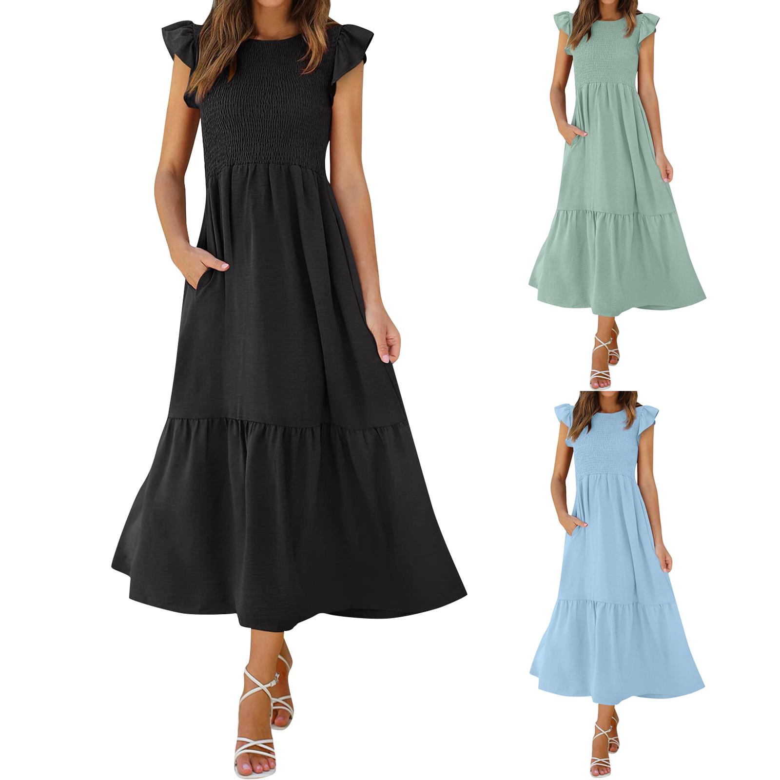 

Женские летние платья Свободные юбки Повседневные платья M