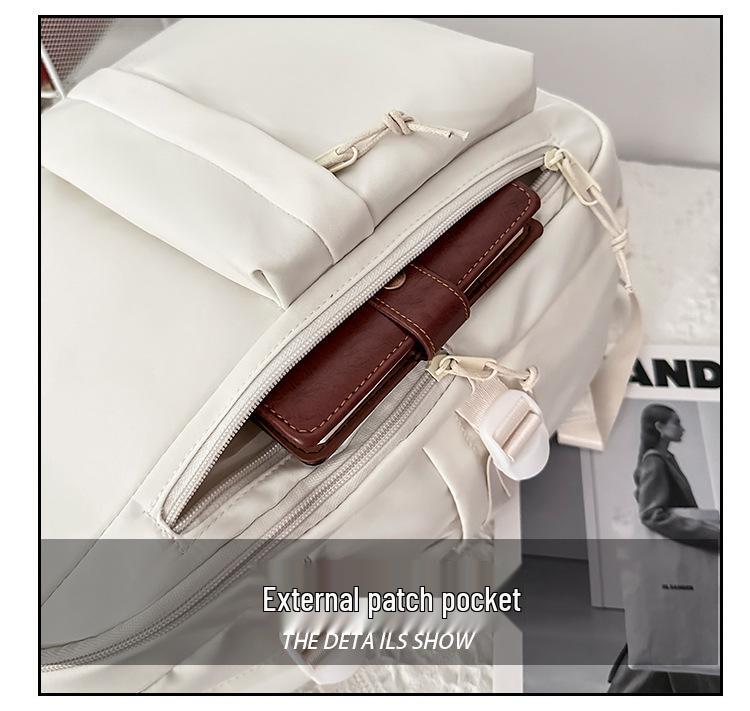 Custom Logo Backpack for Schools and Institutions: Stylish, Solid Color, Spacious, Trendy Campus-Style Bag for Students