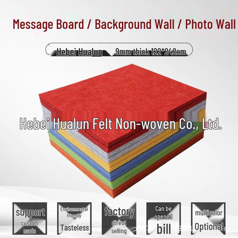 High-Density Polyester Felt Display Board - No-Drill Velcro Message Wall, Cork Board Alternative.