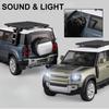 Large 1:18 Land Rover Defender Range Rover Alloy Model Car Toy Metal Diecast SUV Off-road Vehicles Collection Sound Light Gifts