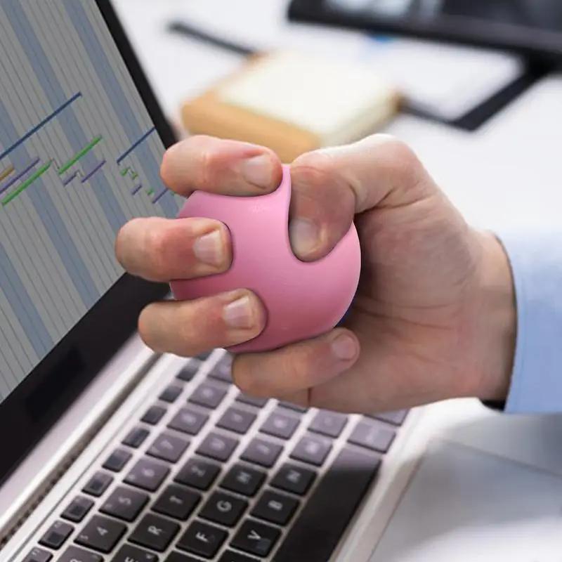 Elastic Finger Grip Strength Trainer Hand Exercise Squeeze Ball Hand Grip Strength Trainer Stress Relief Finger Resistance