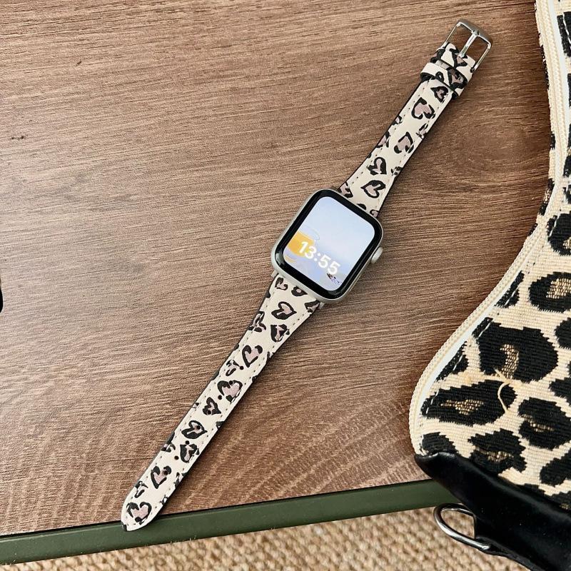 

Leopard Print Leather Strap for Apple Watch 11 iWatch 10987E, Huawei FIT4, Xiaomi 9PRO For Apple 44/45/42/49mm хаки