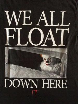 Stephen King's It Movie Pennywise We Float Down Here Shirt NEW Official Unworn Unisex T-Shirt