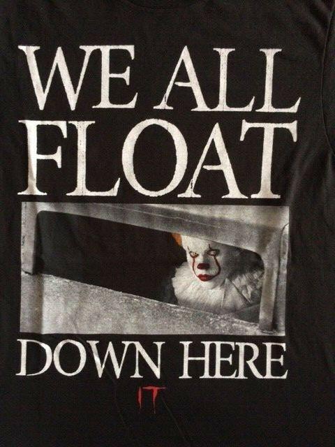 Футболка Stephen King s It Movie Pennywise We Float Down Here, НОВАЯ, Официальная, Неношеная, Унисекс L