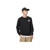 Li-Ning Serie Tendencia Deportiva Sudadera Pulóver con Bordado de Logotipo Estampado en la Espalda Unisex Tops Negro AWDSF47-1