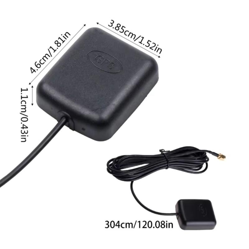 Waterproof Vehicle Global Positioning System Antenna with Long Cord for Easy Installation Reliable Satellite Signal Lock