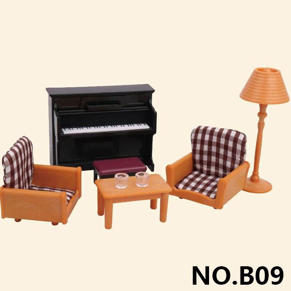 Non-Toxic Forest Animal 1/12 Dollhouse Furniture Bedroom Kitchen Bathroom Set Miniature Simulation Dolls Accessories Diy Toys Children