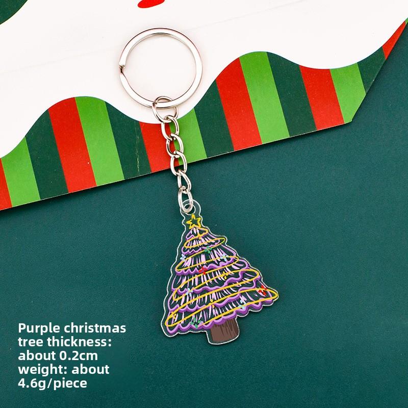 Cute Christmas Keychain Student Christmas Tree Bag Decorative Pendant Cartoon Christmas Keychain Pendant Gift