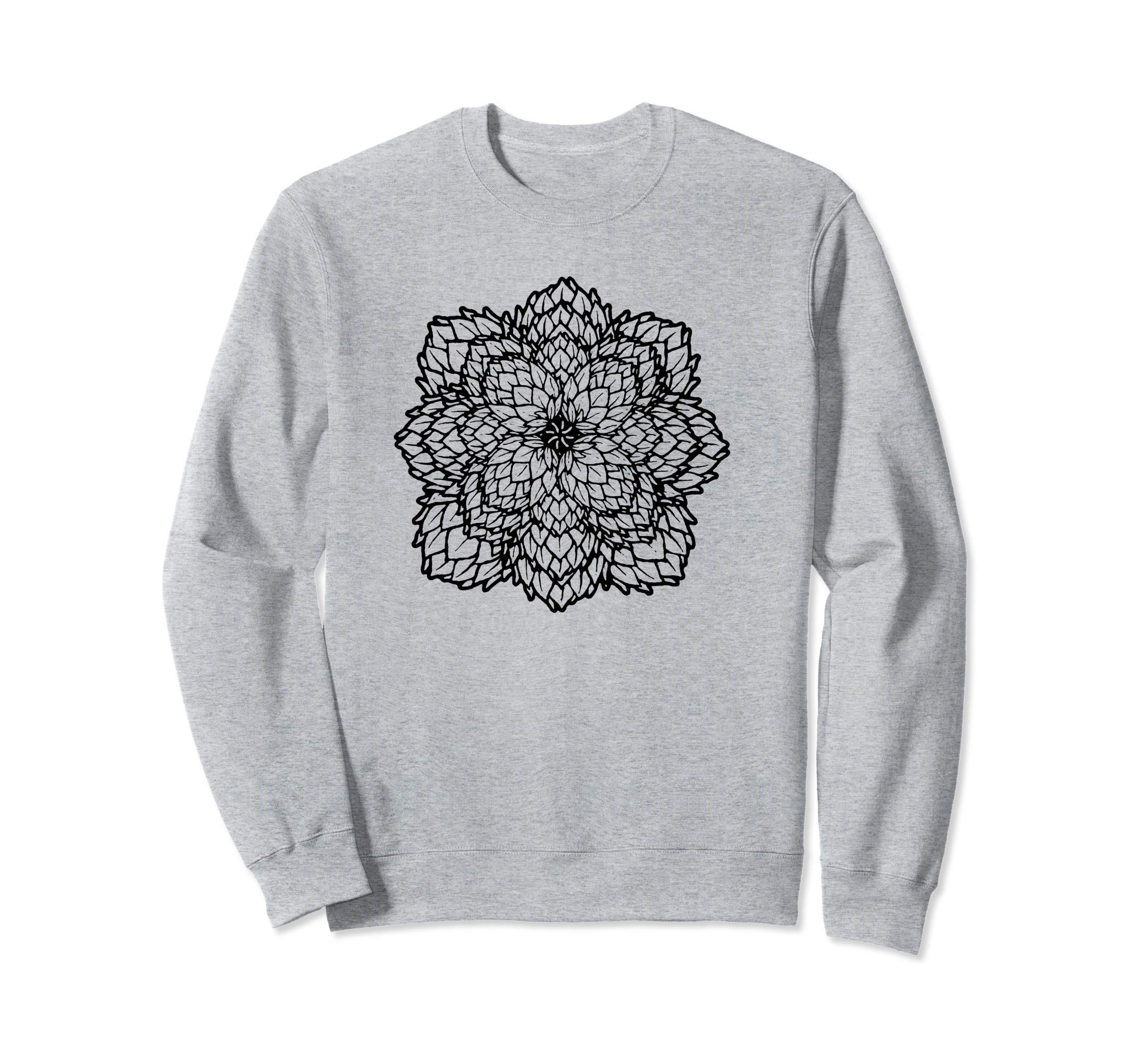 

Hops Mandala - Beer Lover Kaleidoscope Fractal Graphic Sweatshirt