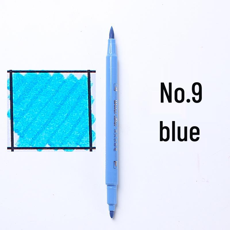 Large Capacity Double-Ended Watercolor Marker - Blue, Yellow, Black