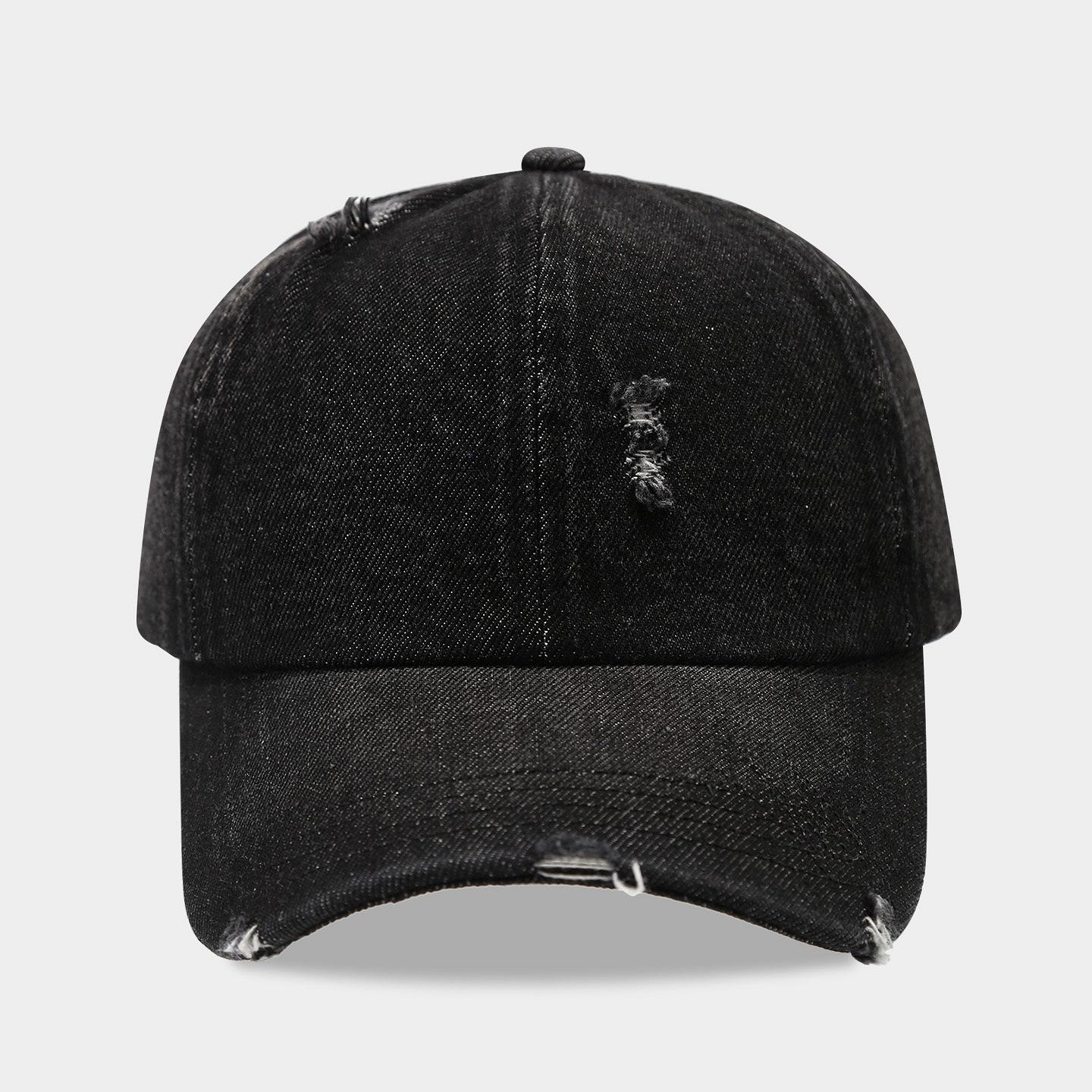 Denim Duckbill Hat for Women, Face-Shielding New Style Fashion Retro Distressed Washed Vintage Baseball Cap