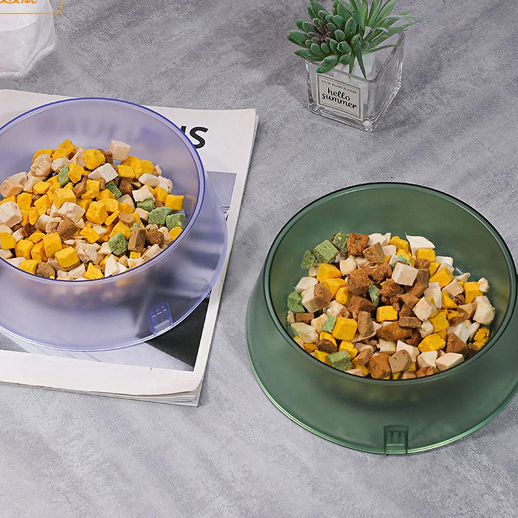 Pet Bowl Cat Clear Feeding Bowl Food Feeder Water Drink Dispenser Dog Supplies