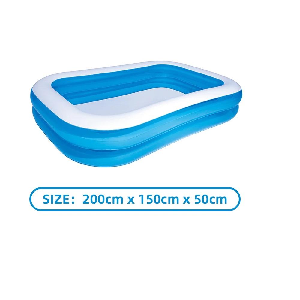 Large Pool For Adults Family 2/2.6/3M Inflatable Swimming Pool Detachable Above Ground Rectangular PVC Outdoor Water Games Toy