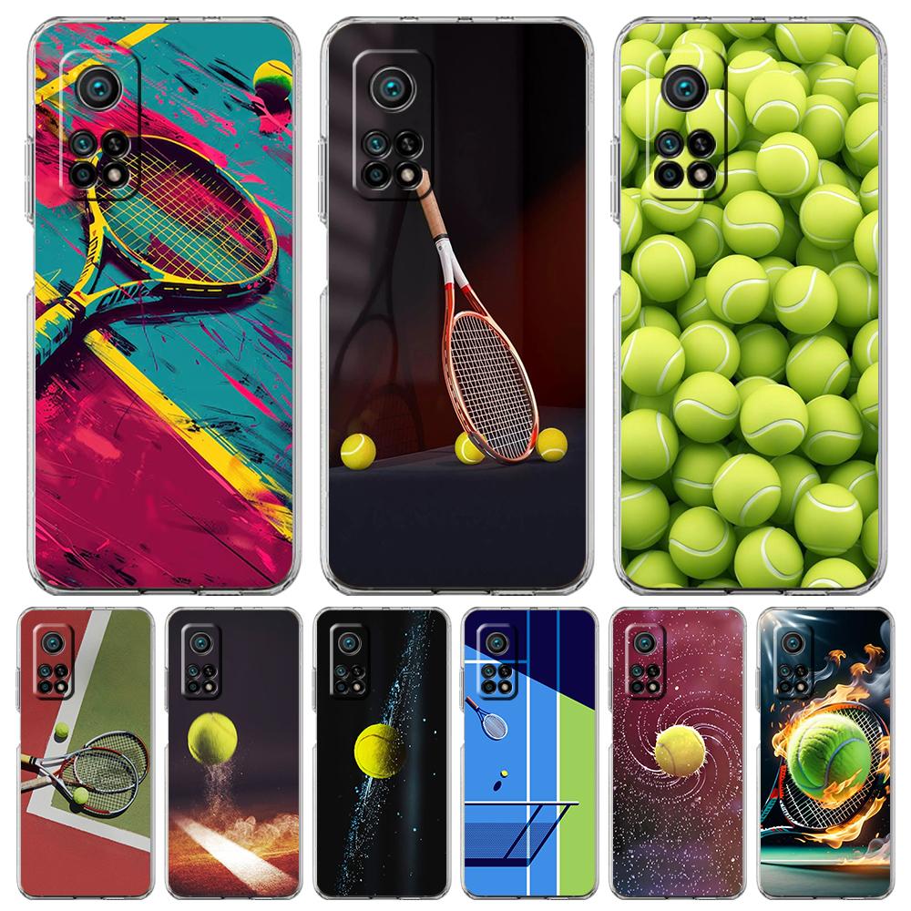 Transparent Phone Case for Xiaomi Mi 14 13 12 11 Ultra 13T 12T 11T Poco X3 NFC F3 F6 Pro Lite 5G Soft TPU Shell Tennis Sport Bag
